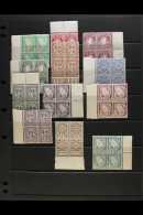 1922-34 Definitive Set, SG 71/82, In Superb Marginal Mint Blocks Of Four, Most Stamps Are Never Hinged. (12... - Andere & Zonder Classificatie