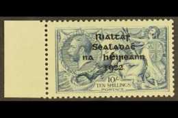 1922 THOM 10s Dull Grey Blue Seahorse, SG 46, Left Marginal Example Showing RETOUCH TO 10/- From Position 8/1... - Andere & Zonder Classificatie