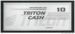 Test Note "TRITON" Testnote, Typ B, 10 Units, Beids. Druck, Sample, RRR, UNC - Other & Unclassified