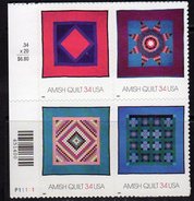 USA 2001 Amish Quilts Block Of 4 MNH (SG 3993/6) - Nuovi