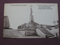 CPA 88 MONTHUREUX SUR SAONE Monument Aux Morts 62 Enfants Du Pays Morts Pour La France Guerre 1914 1918 - Monthureux Sur Saone