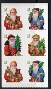 USA 2001 Christmas Santa Claus Set Of 4 Self-adhesive 18x21mm Booklet Pane Of 6, MNH (SG 4014/7) - Nuovi
