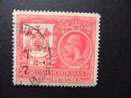 HONDURAS BRITANNIQUE 1921 PAIX - Roi GEORGE V Yvert 91 FU - Honduras Británica (...-1970)