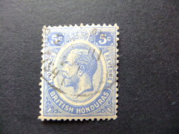 HONDURAS BRITANNIQUE 1922 - 24 Roi GEORGE V Yvert 95 FU - Honduras Britannique (...-1970)