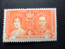 HONDURAS BRITANNIQUE 1937 COURONNEMENT De GEORGE VI Yvert 115 MH - Honduras Británica (...-1970)