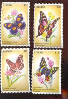 LIBERIA  2147-50 S  MINT NEVER HINGED SET OF STAMPS OF BUTTERFLIES-INSECTS (  0275 - Ohne Zuordnung