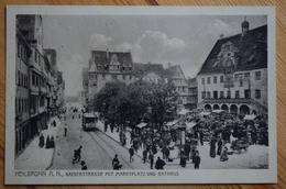 Heilbronn A. N. - Kaiserstrasse Mit Marktplatz Und Rathaus - Animée - Tramway - (n°8219) - Heilbronn