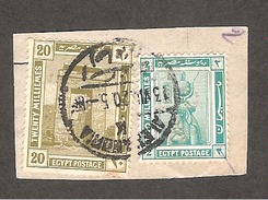 Perfin Perforé Firmenlochung Egypt YT50 + YT56 (or YT 45?)  CL A Crédit Lyonnais Alexandrie - 1915-1921 Protectorat Britannique