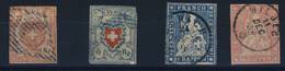 SUISSE      N°  23  / 20 / 27  /  28 - Used Stamps