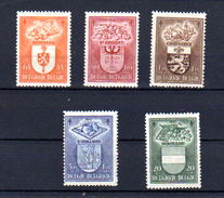 1947      Armoiries Et Industries De Villes Belges, 756 / 760**, Cote 32 €, - 1948 Export