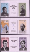 Cameroun 1969, Kenney, Gandhi, M.L.K., 6val Corner IMPERFORATED - Martin Luther King