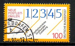 ALLEMAGNE. N°1491 De 1993 Oblitéré. Code Postal. - Postleitzahl