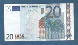 EURO - CIPRO - 2002 - BANCONOTA DA 20 EURO TRICHET SERIE G (G013H4) - CIRCOLATA-CIRCULATED - IN BUONE CONDIZIONI. - 20 Euro