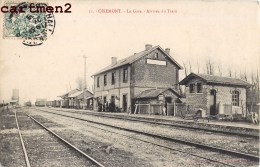 OISEMONT LA GARE ARRIVEE DU TRAIN LOCOMOTIVE STATION BAHNHOF 80 SOMME - Oisemont