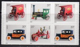 USA 2002 Antique Toys, 37c Values, Pane Of 4 Booklet Stamps, MNH (SG 4155/8) - Nuevos