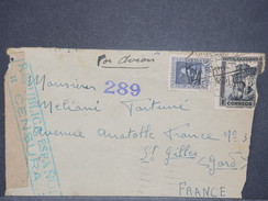 Espagne -  Enveloppe Pour La France Par Avion En 1938 Avec Censure - L 8442 - Marques De Censures Républicaines