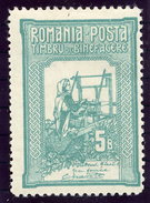 ROMANIA 1906 Charity 2nd Issue 5 B. Perforated 11½:11½:11½:13½ LHM / *.  Michel 166D - Neufs