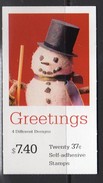 USA 2002 Christmas Snowmen Booklet Of 20, MNH (SG SB342) - Ungebraucht