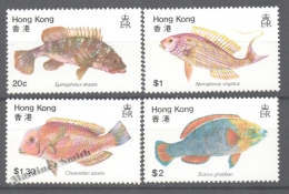 Hong Kong 1981 Yvert 362-65, Marine Fauna. Piscis - MNH - Nuevos