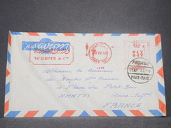 EGYPTE - Enveloppe De Port Saïd En 1953 Pour La France , Affranchissement Mécanique + Cachet Paquebot - L 8507 - Brieven En Documenten