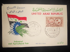 Egypte , Premier Jour De 1958 , Industrial And Agricultural Fair - Cartas & Documentos