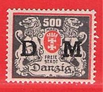 MiNr.39 Xx   Deutschland Freie Stadt Danzig Dienstmarken - Dienstzegels
