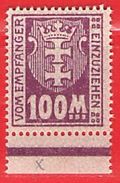 MiNr.24 Xx   Deutschland Freie Stadt Danzig Portomarken - Postage Due