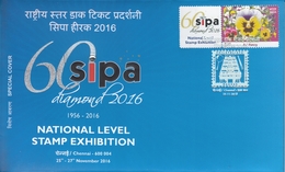 India  2016  Holographic Postmark  Swarovski Diamond Studded  Orchids Mystamp  Special Cover # 94880   Inde Indien - Ologrammi