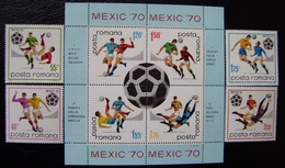 RUMANIA- IVERT Nº 2539/42+HB 76 SELLOS NUEVOS **  FUTBOL MEXICO 70  (S044) - 1970 – Mexico
