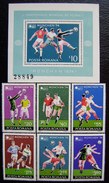 RUMANIA- IVERT 2846/51 + H BLOQUE Nº 144 ** NUEVAS SIN FIJASELLOS - FUTBOL MUNICH 74 (S046) - 1970 – Mexico