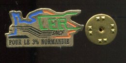 Pin's - TGV Train SNCF Pour Le 3% Normandie - Carte - TGV