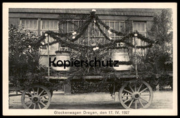 ALTE POSTKARTE GLOCKENWAGEN DREYEN DEN 17. IV. 1927 ENGER Glocke Bell Clarine Cloche Fest Ansichtskarte Cpa AK Postcard - Enger