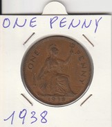 ONE PENNY 1938 - GRAN BRETAGNA - BUONA CONSERVAZIONE- LEGGI - 1 Penny & 1 New Penny