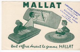 Juin17   78656      Buvard  Mallat  Gomme - Papeterie