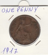ONE PENNY 1917 - GRAN BRETAGNA - BUONA CONSERVAZIONE- LEGGI - 1 Penny & 1 New Penny