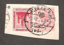 Perfin Perforé Firmenlochung Egypt YT 63 + YT 73 CL A Crédit Lyonnais Alexandrie - 1915-1921 Protettorato Britannico