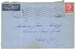 FRANCIA - France - ALGERIE - 1956 - Par Avion - 15F - Viaggiata Da Alger Per Paris - Lettres & Documents