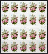 USA 2004 Flowers Greetings Stamps 37c Value Booklet Pane Of 20, MNH (SG 4344) - Nuovi