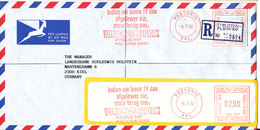 South Africa Air Mail Cover With Meter Cancel Pretoria 9-7-1992 Sent To Germany - Airmail