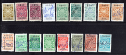 17 TIMBRES  FISCAUX - Used Stamps