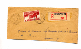 Fragment Devant De Lettre Recommandee Ferryville Sur Ruine - Covers & Documents