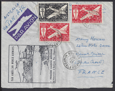 NOUVELLE-CALEDONIE  " 1ère Liaison Aérienne Nouméa à Sidney Par Clipper " Enveloppe  De Nouméa Pour St Brieuc - (FR) - - Covers & Documents