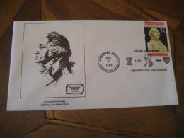 GEORGE WASHINGTON USA President Celebrities Celebrites ALBANY 1989 Cancel Cover USA - George Washington