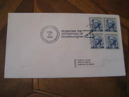 GEORGE WASHINGTON USA President Celebrities Celebrites CLINTON 1982 Cancel Cover USA - George Washington