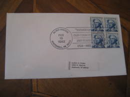 GEORGE WASHINGTON USA President Celebrities Celebrites WHITEHALL 1982 Cancel Cover USA - George Washington