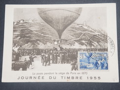 FRANCE/ ALGÉRIE - Carte Maximum De La Journée Du Timbre De Colomb Béchar En 1955 - L 8656 - FDC