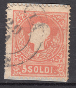 Lombardo Veneto (1858) - 5 Soldi Vermiglio 1° Tipo - Lombardo-Venetien