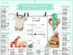 Delcampe - Calendrier Almanach De Naissance 2017 La Poste PTT - Grossformat : 2001-...