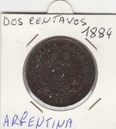 DOS CENTAVOS 1884 - MONETA ARGENTINA - BUONA CONSERVAZIONE - LEGGI - América Central