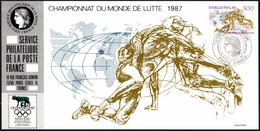 OLYMPIC GAMES - FRANCE ROME 1987 - PARTECIPATION IN WORLD OLYMPIC PHILATELIC EXHIBITION - OLYMPHILEX ´87 - WRESTLING - Sommer 1988: Seoul